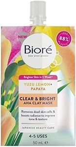 Biore Clear and Bright Yuzu Lemon + Papaya AHA Clay Face Mask 50 ml