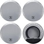 SYERAL RV Tire Covers Set of 4, Waterproof Anti-UV Snow Sun Rain Wheel Tire Protectors Covers for Trailer,Camper,RV,Truck,SUV,33-35inch(XL) Silver Aluminum Film