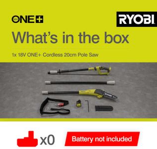 RYOBI ONE+ 18V Cordless Pole Pruner – Lightweight Tree Trimmer