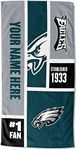 Northwest NFL Philadelphia Eagles Personalized Beach Towel, 30" x 60", Colorblock
