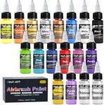 Airbrush Paint - 16 Colors with 2 T