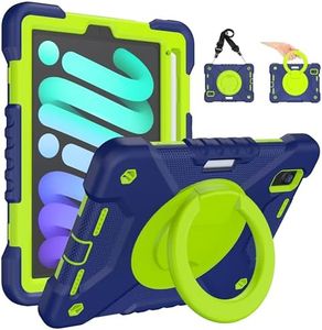 ANDNARY New iPad Mini 6 Case 2021 for Kids, iPad Mini 6 Case Heavy Duty Shock Resistant Rugged with 360 Degree Swivel Handle Rugged Case Built-in Pencil Holder for iPad Mini 6th Generation 8.3 Inch