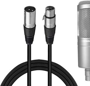 Geekria for Creators XLR Male to XLR Female Microphone Cable 10 ft / 3 M, Compatible with Audio-Technica ATH AT2020, AT2035, AT2021, AT2040, AT2005USB, ATR1500x Balanced Mic Cord (Black)