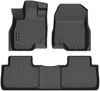 Findway F100 3D Car Floor Mat/Liner (TPE Rubber) Compatible with Acura RDX 2019-2024, All Weather, Laser Scanned, Great Coverage. for 1st & 2nd Row - Black