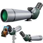 Gosky ED Double Focus Spotting Scope with 20-60x 80mm with Smartphone Adapter, Spotting Scopes with Extra Low Dispersion, Perfect for Bird Watching, Target Shooting, Hunting, Wildlife Scenery