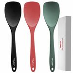 Upgrade Silicone Spatula Spoon Set,VOVOLY Heat Resistant Rubber Spoonula, Seamless Non-Stick Flexible Scrapers for Baking Mixing Tool,3 Pack,