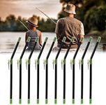 Fishing Anti-Tangle Boom Sleeves Set, Fishing Anti Tangle Boom Set, Anti Tangle Boom with Swivel, Curved Swivel, Pack of 10, Anti-Tangle Boom Feeder, Fishing Accessories Feeders with Swivels,