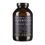 KIKI Health Organic Nature's Living Superfood Powder | Digestive Enzymes | Antioxidant Supplement for Smoothie Mix & Daily Drink | Boosts Energy, Alkalize & Pure Detox | 300g