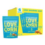 LOVE CORN Salt & Vinegar Crunchy Corn Snack 115g x 6 Bags – Healthy Snacks Ideal for Gluten Free & Vegan Diets – Low Sugar Alternative for Crisps, Mixed Nuts & Pretzels – Perfect To Graze On