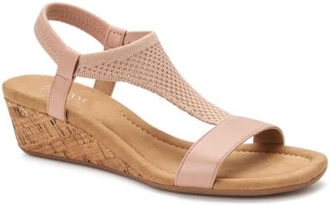 Alfani Womens Vacanza Faux Leather Wedge Sandals Pink 10 Medium (B,M)