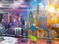 Ravensburger New York Summer and Winter 1500 Piece Jigsaw Puzzles for Adults and Kids Age 12 Years Up - USA America