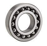 NTN Bearing 1210 Double Row Self-Aligning Radial Ball Bearing, Normal Clearance, Standard Cage, 50 mm Bore ID, 90 mm OD, 20 mm Width, Open