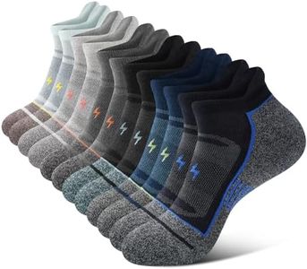 Cirorld Mens Ankle Running Socks, Athletic Cushioned Low Cut Moisture Wicking Cotton Short Sports Socks, 6 Pairs