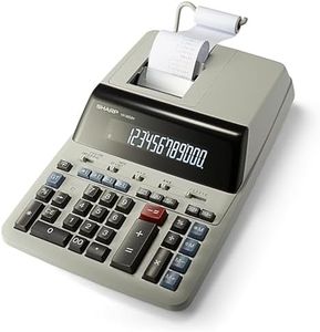 Sharp 12-Digit Print Calculator Desktop Size Adding Machine, Perfect for Everyday Use and Office, Bright, Large Easy-to-Read Numbers on Both The Display and The Two-ColorPrinted Tape (VX-2652H)