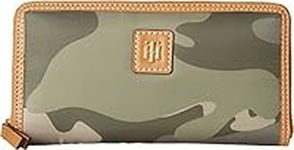 Tommy Hilfiger Women's Julia Large Nylon Zip Wallet, Green, One Size