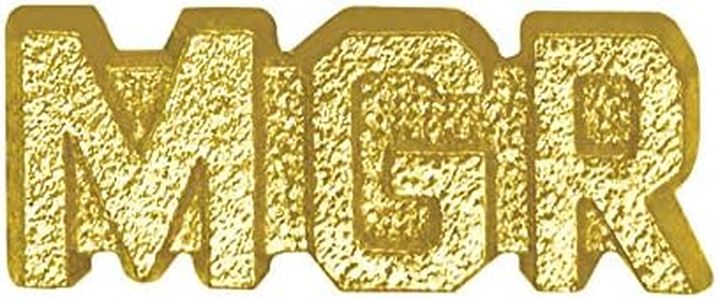 Manager Chenille Lapel Pins – Bright Gold Lapel Pins – Chenille Lapel Pin for women and men – Gold Finished Chenille Lapel Pin with Clutch Back