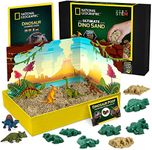 National Geographic Ultimate Dino Sand - 900g with Themed Moulds & Figures for Sensory Play