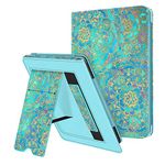 FINTIE Stand Case for All-New 6" Kindle (11th Generation, 2022 Release) - Premium PU Leather Sleeve Cover with Card Slot and Hand Strap, (Z-Shades of Blue)