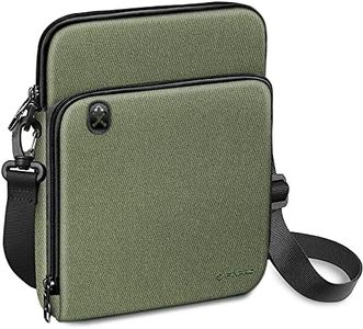 FINPAC 11 Inch Tablet Sleeve Case, Briefcase Shoulder Bag for 11" iPad Pro (2018-2024), 11" iPad Air (M2) 2024, 10.9" iPad 10th Gen, 10.9" iPad Air 5/4 (2022/2020), 10.2" iPad, Galaxy Tab, Moss Green