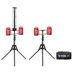 Hestiasko Cornhole Scoreboard 2 Sets, Metal Magnetic Cornhole Score Keeper with Drink Holder, Easy to Assemble, Cornhole Accessories with Storage Bag, Perfect Accessory for Outdoor and Patio Games