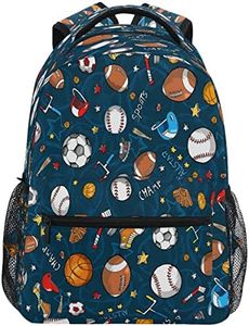 Backpacks for Boys Grils School Backpack Bookbags for Kids Students, Sport Theme, Daypack Backpacks