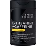 L-Theanine & Caffeine with Coconut MCT Oil ~ Nootropic Supplement for Focused Energy ~ Keto Certified & Non-GMO Verified (60 Softgels) : L-theanine