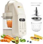 SosekiBaby FM01 Baby Food Maker, All-Stage Puree Processor, Steamer & Blender with Recipe | One-Step Food Mill with 6 Stainless Steel Blades, 12H Keep Warm, Auto Grinding/Steaming | BPA-Free