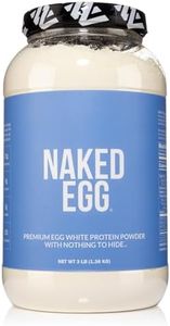 Naked 3LB Non-GMO Egg White Protein Supplement Powder, Unflavored, No Additives, Paleo, Dairy Free, Gluten Free, Soy Free – 25g Protein, 44 Servings, 3 pounds