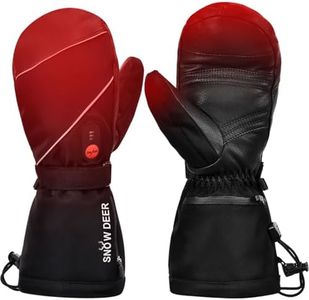 Beheizte Handschuhe,Wiederaufladbarem Lithium Akku 7.4V 2200MAH Skifahren Fausthandschuhe Herren und Damen für Skifahren,Jagen,Angeln,Reiten,Radfahren,Camping, Wandern,Motorradfahren Handwärmer