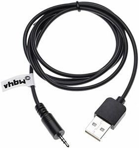 vhbw Câble de Chargement USB Compatible avec Harman Kardon Premium BT écouteurs - USB à Prise Jack de 2,5 mm, Noir, 55 cm