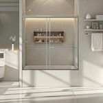 HIGREENA Shower Door for Tub 56-60"