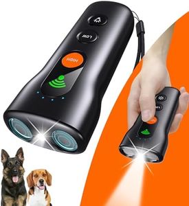 Dog Bark Deterrent Devices 3 in 1,Anti Barking Device for Dogs Dual Sensor,Rechargeable Ultrasonic Dog Bark Deterrent 50FT with High Low Mode,Portable Training Devices Safe for Indoor Outdoor (Black)