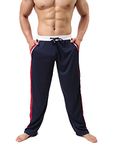 Idopy Men`s Gym Yoga Pants Knit Pajama Lounge Pilates Pants Blue L