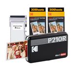 KODAK Mini 2 Retro 4PASS Mobile Photo Printer 5.3 x 8.6 cm Pack of 68 Sheets Black