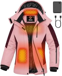 Women Heated Jacket Battery Pack Included Ski Snow Snowboard Coat Glamping Tent Essentials Ice Skating Accessories Overlanding Gear Snowmobile Equipment Skiing Outfits Suits Extremely Cold Weather