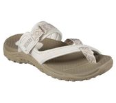 Skechers Women's REGGAE - Trailway Flip-Flop Sandals, Natural, 8