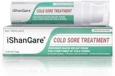 ishancare Cold Sore Treatment Cream, Fast Relief, Soothing Moisture, Portable & Hypoallergenic Formula for Healthy Lips 0.36oz（10g）