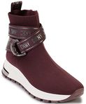 DKNY Women's Slip-on Knit Sneaker, Bordeaux, 7.5