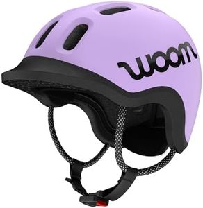woom READY Kinderhelm M – Kinder Fahrradhelm mit Visier und Aufprallschutz – Komfortabler Fahrradhelm für Kinder für Jungen & Mädchen – Verstellbarer Helm für Kinder mit 53-57cm – Flieder