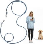 Léwind 8.2ft Hands Free Dog Leash,Versatile Waist & Crossbody Lead for Medium Dogs,Waterproof & Adjustable for Running Jogging Walking, 360° Swivel Metal Buckle (Blue)