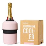 Huski Champagne Cooler | New | Award-Winning Iceless Design with Detachable Bottle Stopper | Keeps Wine Cold up to 6 Hours | Fits Most 750ml Champagne, Prosecco & Sparkling Wine Bottles (Powder Pink)