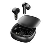 Techspark Skate True Wireless Stereo Bluetooth Earbuds with Gaming Mode and Powerful Quad mic ENC Technology | Slide & Pair Technology and Long Battery Backup | Bluetooth 5.3 (Black)