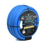 Zephyr Next-Gen Rubber Garden Hose - Ultra-Light Yet Super-Strong - 1in. x 50ft. (15m.) w/ 10 Year Warranty - with Brass End-Fittings | Made in India