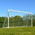 FORZA 12ft x 6ft Football Goal | All Weather uPVC Garden Goals – Assemble in Minutes! Includes Optional Training Football, Target Sheet & Carry Bag (Goal Only)