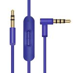 Alitutumao Upgrade Replacement Cable OFC Extension Audio Cable Cord with Inlime Mic for Monster Beats by Dr Dre Solo Solo HD Solo 2 Studio Wireless Pro Detox Mixr Executive Pill Headphones Purple