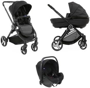 Chicco Trio Best Friend Système modulaire Trio 3en1 avec poussette, nacelle et siège auto pour bébé 40-80 cm, avec fermeture pliable et compacte