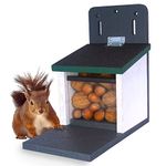 Holznager Squirrel Feeder Weatherproof, Very Stable and Safe, Handmade from Own Production in the Black Forest, Ventilation System for Dry Squirrel Food, Squirrel House