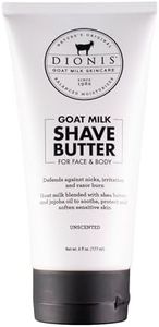 Dionis Goat Milk Skincare Men's Shave Butter - Face & Body Shave Butter - Shea Butter & Jojoba Oil For Sensitive Skin - Protects Against Irritation & Razor Burn - Hydrating Shave Cream For Men, 6oz