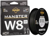 SeaKnight MANSTER W8 II 8 Strand Braided Fishing Line -Super Strong, Abrasion Resistant, No Stretch Braided Line-15LB to 100LB Test for Saltwater and Freshwater Fishing Line Braid