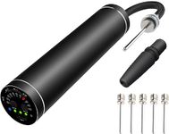 Automatic Electric Fast Ball Pump with Needle and Nozzle - Air Pump for Inflatables, Athletic Basketball, Soccer, Volleyball, Football, Sport Ball and Swimming Ring - Faster Inflation